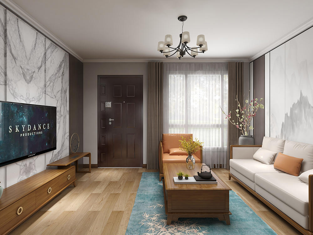 客戶案例|三居室新中式風格，客廳設計時髦到炸！